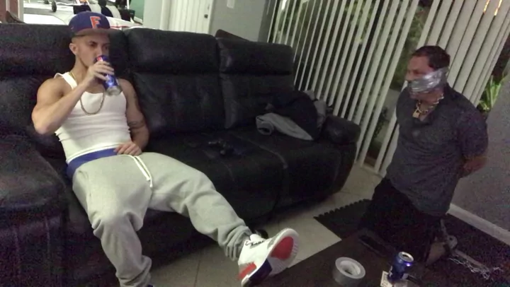 Sub Cuffed, Gagged, and Ignored